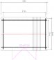 Preview: Grundriss Gartenhaus Stefan 28mm 300x200cm Pultdach