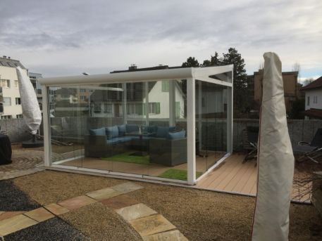 Wintergarten 600x350 mit Glasschiebesystem