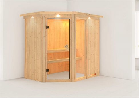 Karibu Systemsauna Fiona 1| 196x151 cm | Wandstärke 68mm