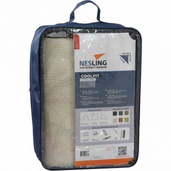 Nesling 90° Coolfit Sonnensegel 3-Eck 500x500x570 cm Altweiss