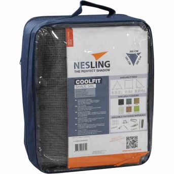 Nesling Coolfit Sonnensegel 3-Eck 500x500x500 cm Grau