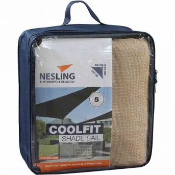 Nesling 90° Coolfit Sonnensegel 3-Eck 400x400x570 cm Sand