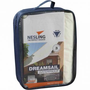 Nesling Dreamsail Sonnensegel 3-Eck Creme 500x500x500 cm Wasserdicht