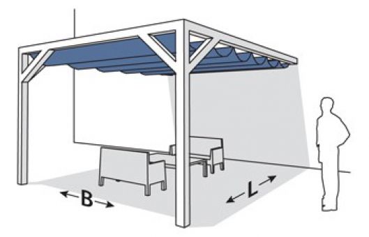 Nesling Schatten-Pergola Wandmodell A 380x380