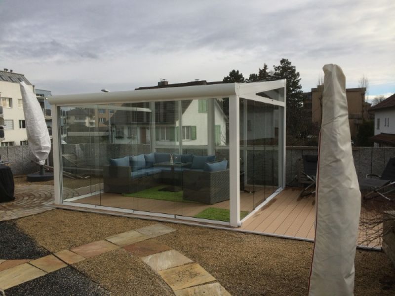 Wintergarten 400x250 mit Glasschiebesystem