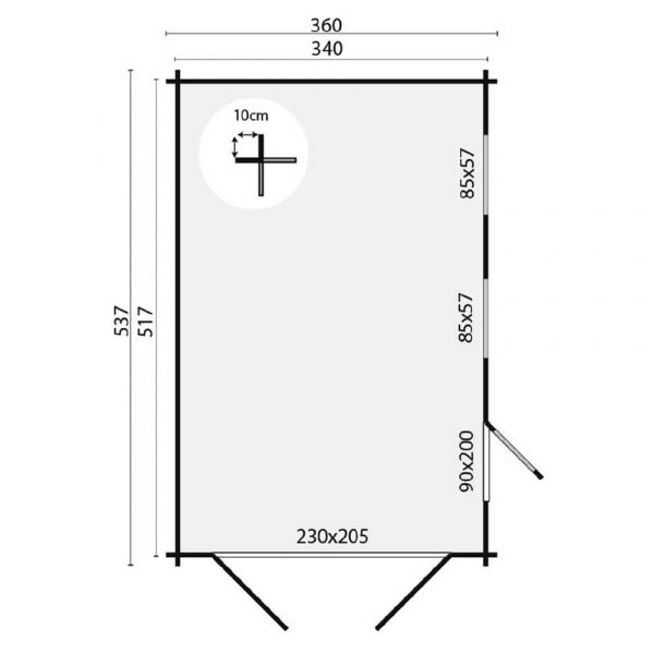 Garage Geir 44mm | 360x540cm