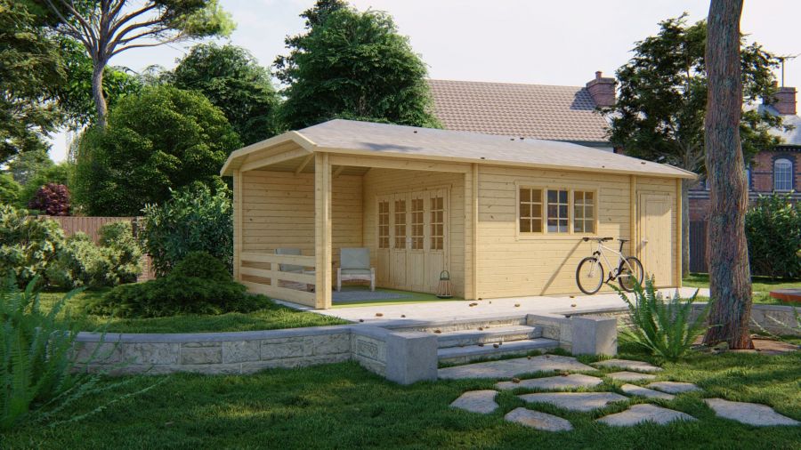 Gartenhaus Sibella 44mm 850x420cm