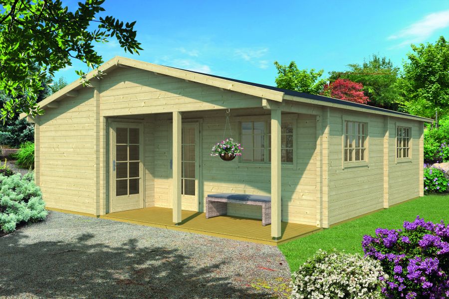 Gartenhaus Wochenendhaus Ardee 70mm 817x700cm